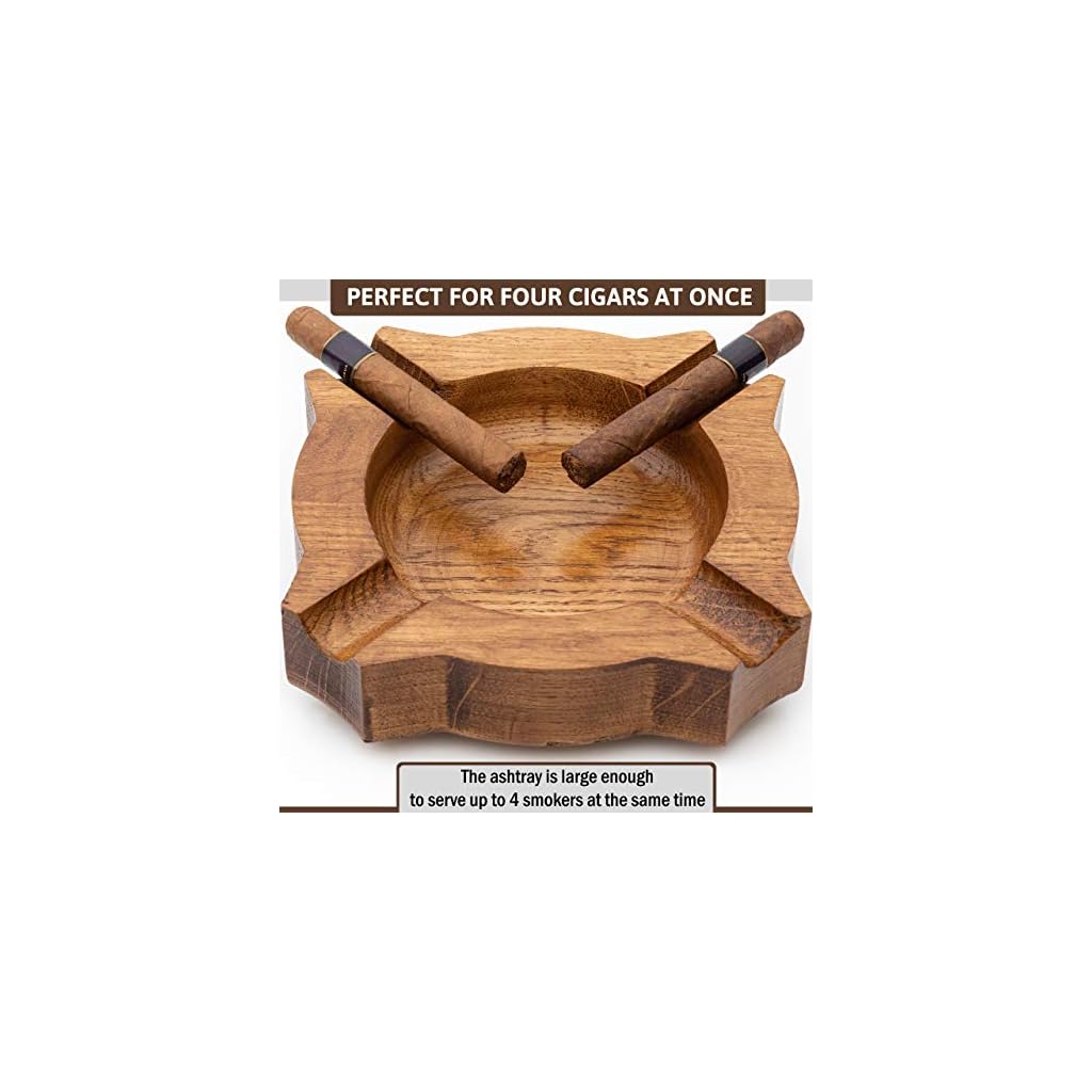 Ashtray, Cigar Ashtrays, Wood Cigar Ashtray, Large Cigar Ashtray For