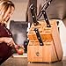 Bamboo Knife Block (Without Knives), Best For Storage Of Your Quality Cutlery. Stylish and Eco-Friendly, This Beautiful & Professional Wooden Block Will Be A Great Kitchen Addition. By Midori Way