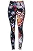 VIV Collection Plus Size Printed Brushed Ultra Soft Leggings (Orange Festive)