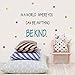 Be Kind Quotes Wall Decal, in a World Where You Can be Anything Inspirational Words Sticker, Colorful Dots Vinyl Lettering Wall Art Sticker for Classroom Kids Room Decor