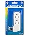 Yubi Power Three Outlets Grounding Adapter Vertical Wall Tap Adapter Double Sided - ETL Listed - Three Pack