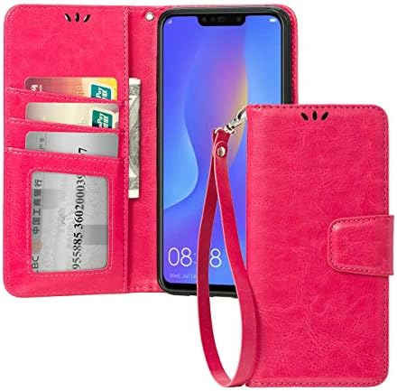 shemax Huawei Nova 3i/P Smart+ Plus Case New[Not for Huawei P Smart],PU Leather Wallet Folio Cover with Stand Feature & Card Holder for Huawei P Smart+-Pink