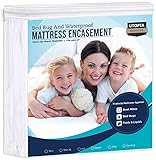 Utopia Bedding Zippered Mattress Encasement - Waterproof Mattress Protector (Twin)