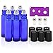 Pack of 6, 10ml Cobalt Blue Glass Roll On Bottles With Stainless Steel Roller Ball for Essential Oil, Aromatherapy by Mavogel- 3 Extra Stainless Steel ball and 1 Essential Oils Opener Included