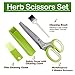 Herb Scissors with 5 Blades and Cover,Kitchen 5 Stainless Steel Blade Herb Cutting Shears Scissors, Shredding Scissors for Paper,Food Salad Herb Cilantro Cutter Mincer Chopper Garden Kitchen Gadgets