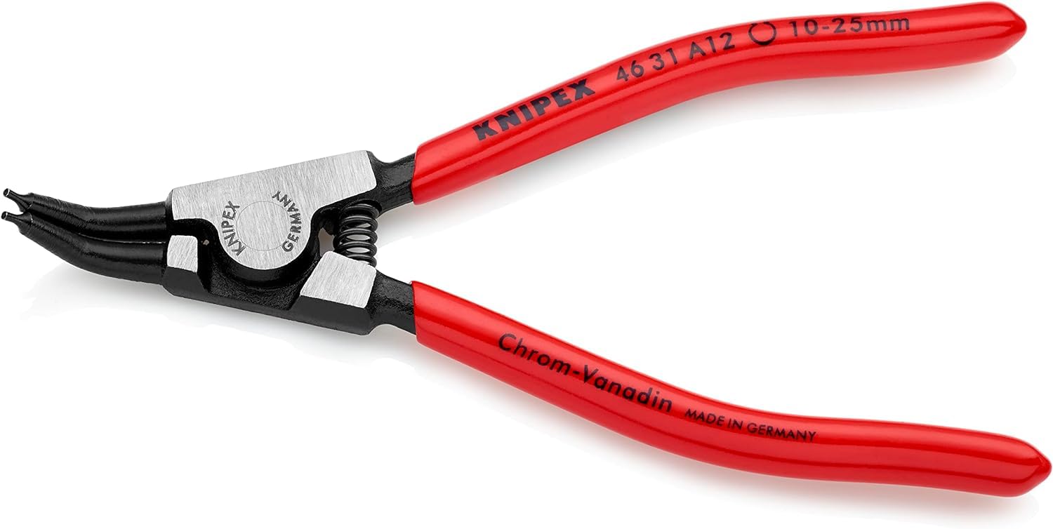 KNIPEX Circlip Pliers for External Circlips on Shafts 45° Angled with Plastic Coating 130 mm, 46 31 A12