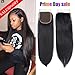 100% Unprocessed Human Hair Closure Top Closure Brazilian Straight Lace Closure Human Hair Free Part (14inch)
