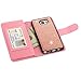 Galaxy Note 5 Case, TabPow 10 Card Slot - [ID Slot] Wallet Folio PU Leather Case Cover with Detachable Magnetic Hard Case for Samsung Galaxy Note 5 - Glitter Rose Gold