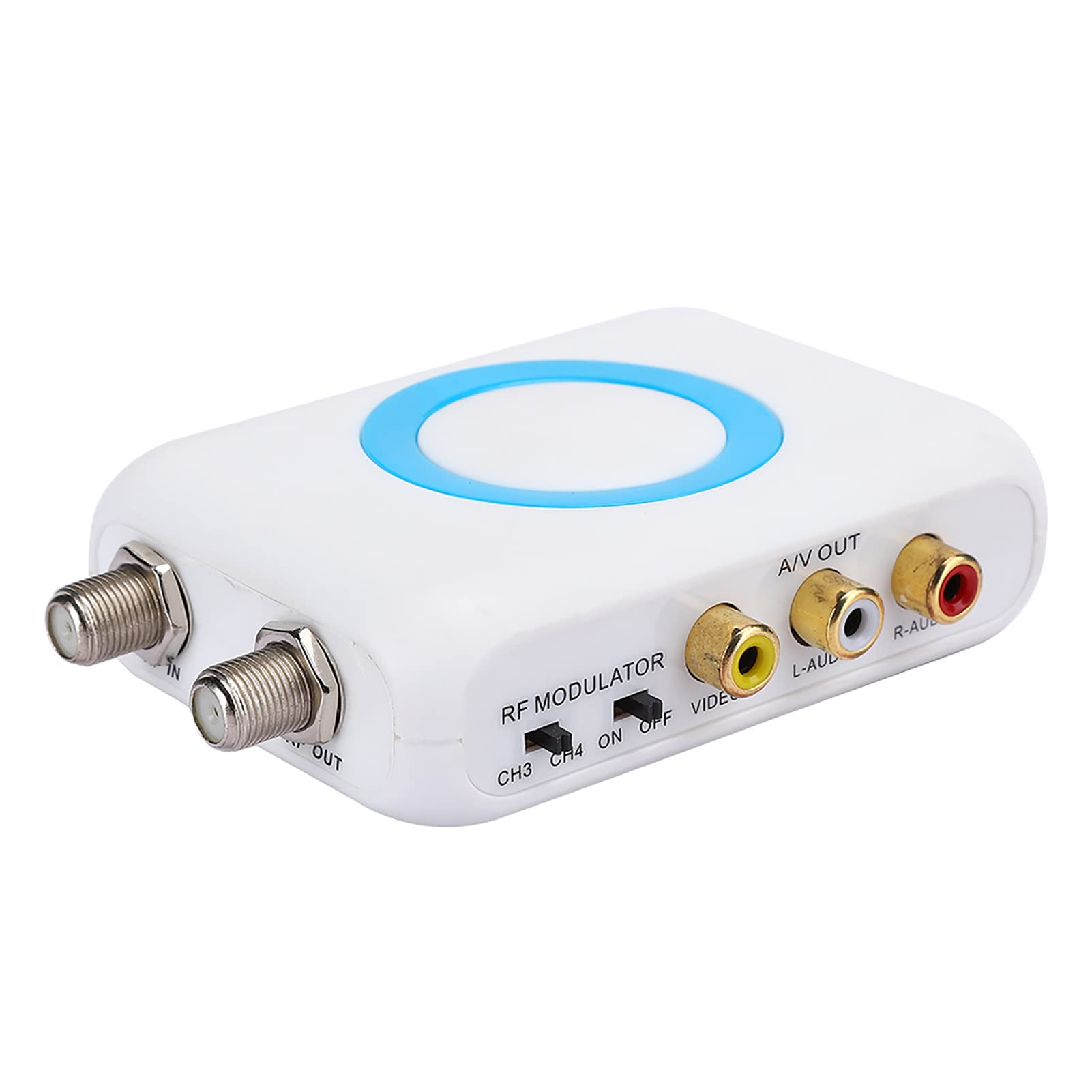 PUSOKEI HDMI RF Modulator, VHF Demodulator HD Digital Video Input Adapter, PLL Controlled, HD Input, A/V Output, RF Output, PAL/NTSC Format Output, Plug and Play