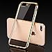 Monond Nicexx New iPhone 7 Clear Case with Gold Plated Frame Luxury Flexible Soft TPU Case Transparent for iPhone 7 (Gold)