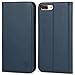 SHIELDON iPhone 8 Plus Case, iPhone 8 Plus Wallet Case, Genuine Leather iPhone 7 Plus Flip Magnetic Cover Card Slots Holder Kickstand Shockproof Case Compatible with iPhone 8 Plus - Navy Blue