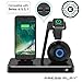 ONE Dock Beat Power Station + Wireless Speaker Dock, Stand & Charger for Apple Watch Smart Watch, iPhone, iPad & iPod w/Original [Apple MFi Certified] Lightning Connector (Black)