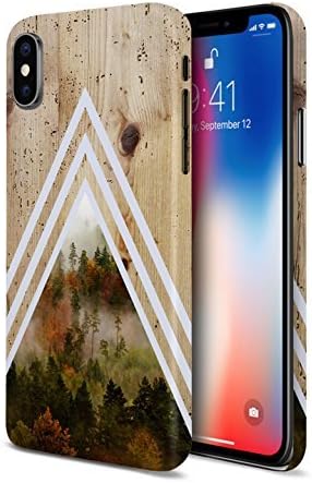 iPhone Xs Phone Case - iPhone X Phone Case - Case Escape - Nature Inspired - Wood Design - Impact Resistant - Matte Shell - Phone Case (Dense Forest)