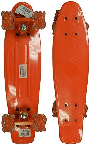 RETRO BOARDS Youth Orange LED Square Series Skateboards, Orange, 22"
