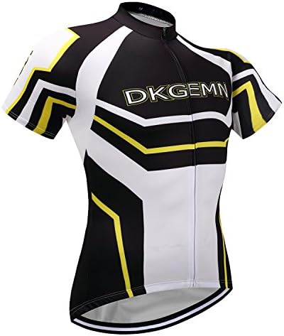DKGEMN Men's Cycling Jersey Chest 42" 43" US X-Large Large Size Outdoor Biking Sports Short Sleeve Top Wear Quick Dry Shirt 3 Pocket Back Full Zipper