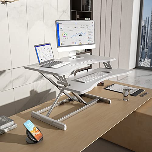 FEZIBO Standing Desk with Height Adjustable 37 inches Standing Desk