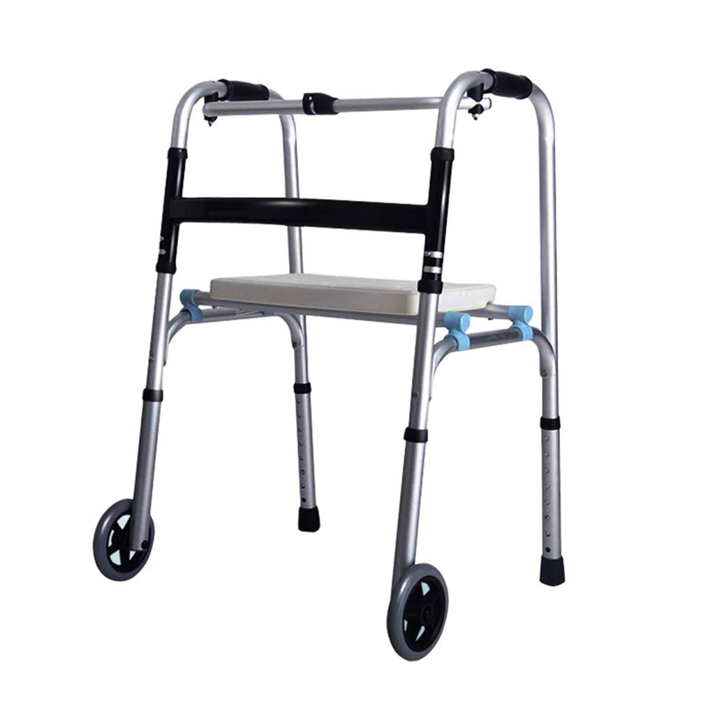 folding walking frame with wheels