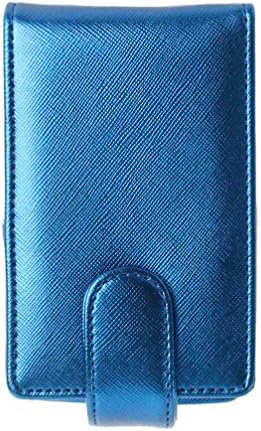 Hold Me Close Lip Pouch for Lipstick or Lip Gloss with Mirror and Small Pocket, Holds 4 Regular Sized Tubes of Lipstick or LipSense, LipSense Carrying Case (Sapphire Shimmer)