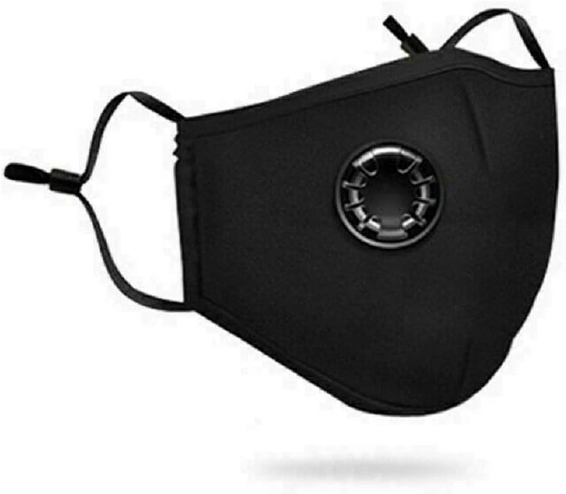 Great 4 Color Face Mask Cotton Anti-dust PM2.5 Mouth Muffle Breathing Valve Respirator (Protect your health) (Black)