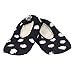 World's Softest Slip-Resistant Bottom Sole Women's Cozy Slippers (Medium, Black Polka Dot)