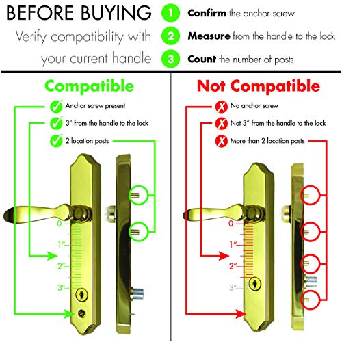 Ideal Security Inc. SK1215BL ML Lever Set With Keyed Deadbolt Black - Thumbnail 3
