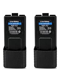 Batería de repuesto para Baofeng 7,4 V 3800 mAh Walkie Talkies bf-f8hp UV-5R UV5R Plus UV-5RTP UV-5RB BF-F8 BF-F8 + (2 paquetes)