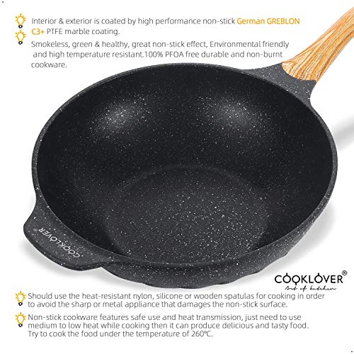 Chinese Wok Nonstick Diecasting Aluminum Dishwasher Safe Scratch