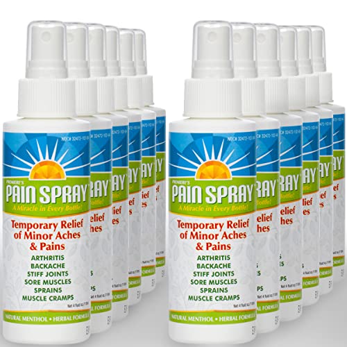 Premiere's Natural Pain Relief Spray 12 Pack Herbal Pain Reliever