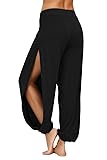 PACBREEZE Women's Yoga Harem Pants Side Slit