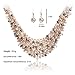 IPINK Fashion Women Big Faux Pearl Multi Strand Chunky Evening Jewelry Set
