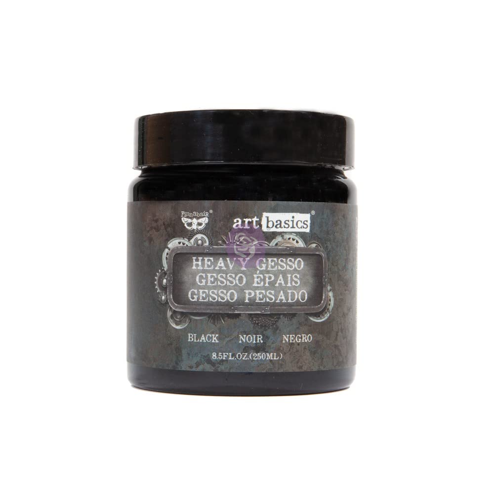 Prima Marketing Finnabair Art Basics Heavy Gesso 8.5 Oz-Black