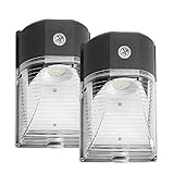 CINOTON LED Wall Pack Light, 26W 3000lm 5000K (Dusk-to-Dawn Photocell,Waterproof IP65), 100-277Vac,150-250W MH/HPS Replacement, ETL DLC Listed Outdoor Security Lighting (2pack)