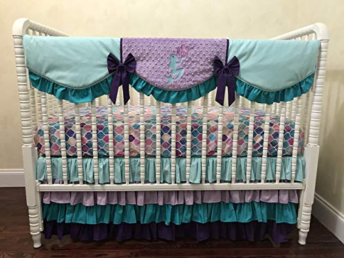 teal crib sheet