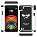 LG Xpower Case, LG X Power Case, LEEGU [Shock Absorption] Dual Layer Heavy Duty Protective Silicone Plastic Cover Case for LG X Power / LG K6P - Don't Touch My Phone