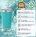 CHILLOUT LIFE 20 oz Stainless Steel Tumbler with Lid - Double Wall Vacuum Insulated Coffee Mug with Splash Proof Lid and Straw for Hot & Cold Drinks, Powder Coated Teal (1 Unit)