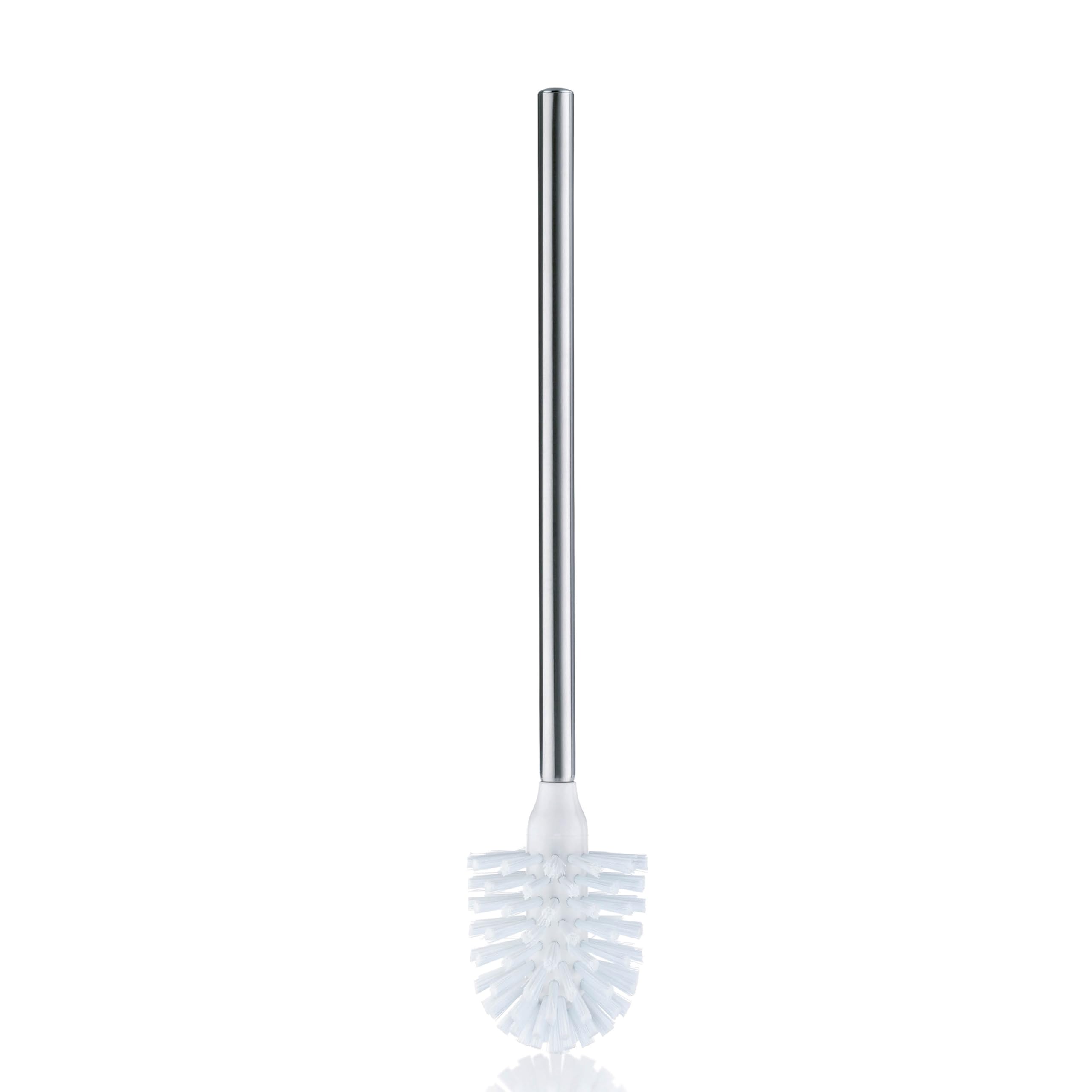 kela toilet brush with stainless steel handle 42.5 cm, toilet brush, LA BROSSE ORIGINAL, matt stainless steel, white