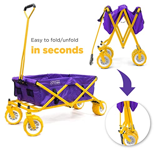 Creative Outdoor Wagon for Kids Push Pull Collapsible Stroller