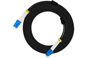 Jeirdus 100ft 100feet 30m LC to LC Outdoor Armored Duplex 9/125 SM Fiber Optic Cable Jumper Optical Patch Cord Singlemode 30M