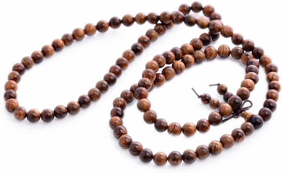 Epoch World 108 Prayer Beads Bracelet 8mm Natural Wood Tibetan Buddhist Buddha Mala Meditation bead bracelet/Necklace for Men Women in gift box - Image 5
