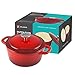 Zelancio Cookware 3-Quart Enameled Cast Iron Dutch Oven Cooking Dish with Lid, Cayenne Red
