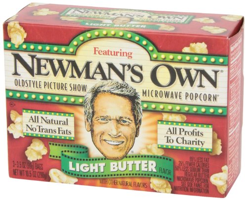 NEWMAN’S OWN LIGHT BUTTER POPCORN, 3.5 OZ, 3 CT