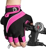 Cycle Gloves - Half Finger Light Pad Gloves For Riding Weightlifting Cycling And More - Women and Men Sporting Gloves