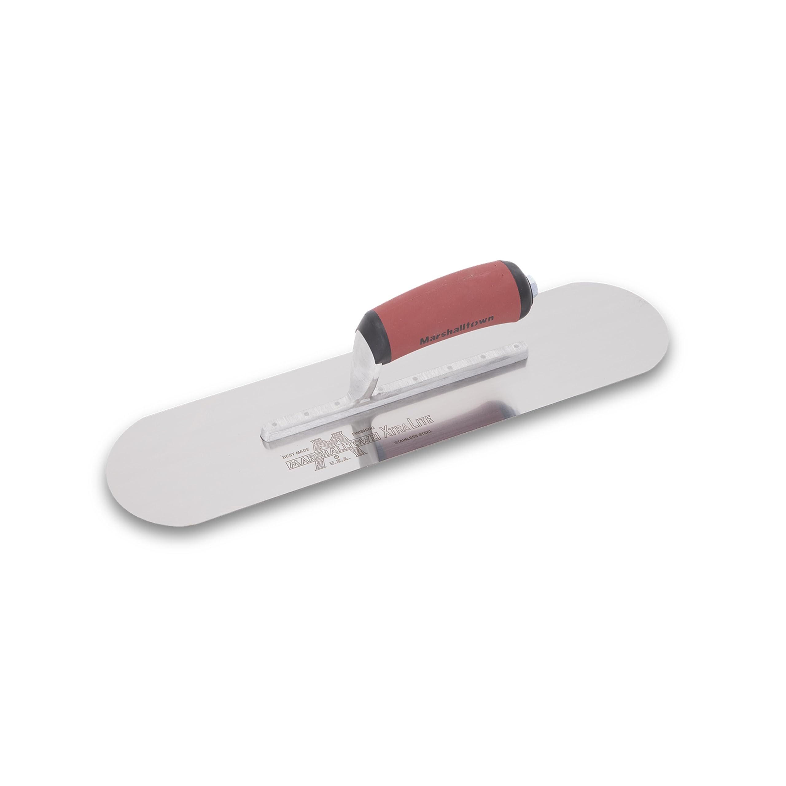 MARSHALLTOWN Pool Trowels, DuraSoft Handle Material, 102mm Width, 406mm Length, 8 Rivets, Bright Stainless Steel, Made in The USA, SP164SSD