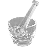 Apothecary Products Mortar and Pestle Bowl | Mixer and Grinder for Medicine | Glass | 8 Oz