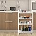 Rackaphile 4-Tier Slim Slide Out Storage Tower Rack Mesh Rolling Organization Serving Cart Shelf for Narrow Spaces Roller, White