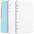 A5 Refill Paper, Dotted Paper Planner Inserts for A5 Binder Budget Planner Journals Notebook, 6 Ring Loose Leaf Dotted Paper with Binder Dividers, 240 Pages (A5, Dotted Paper)
