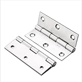 Cretty-Meet 2 Sets 3 Inch Stainless Steel Folding Door Hinges with Screws view 2