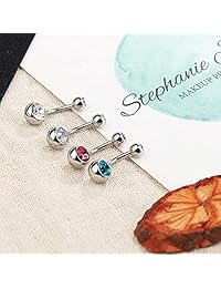 Udalyn 64 66 piezas 14G 16G profesional cuerpo Piercing Kit acero inoxidable ombligo anillos labio nariz joyería