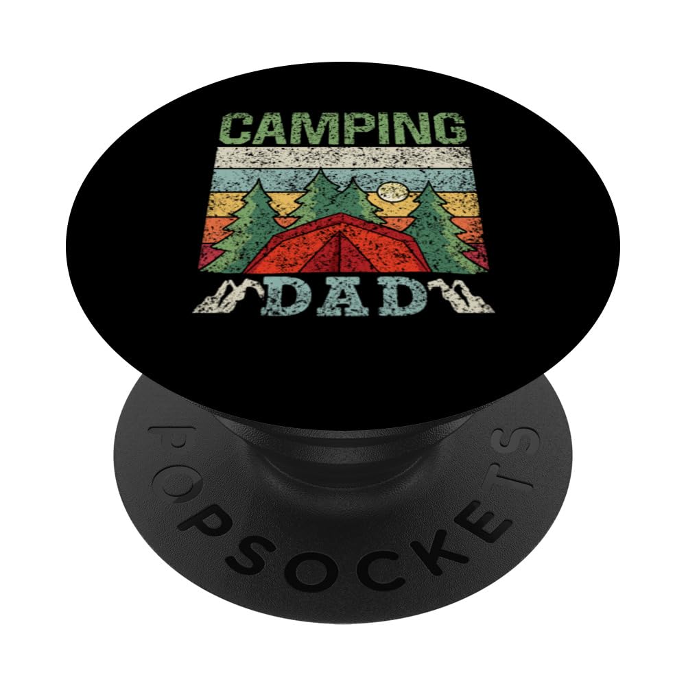Camping Dad Camper Father Camp Daddy Papa Father's Day PopSockets Swappable PopGrip