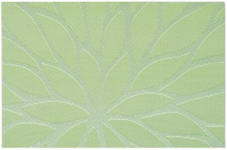 Hetty's 8 Pcs Cross Woven Flower Tree Leaves Table Place Mats (green)